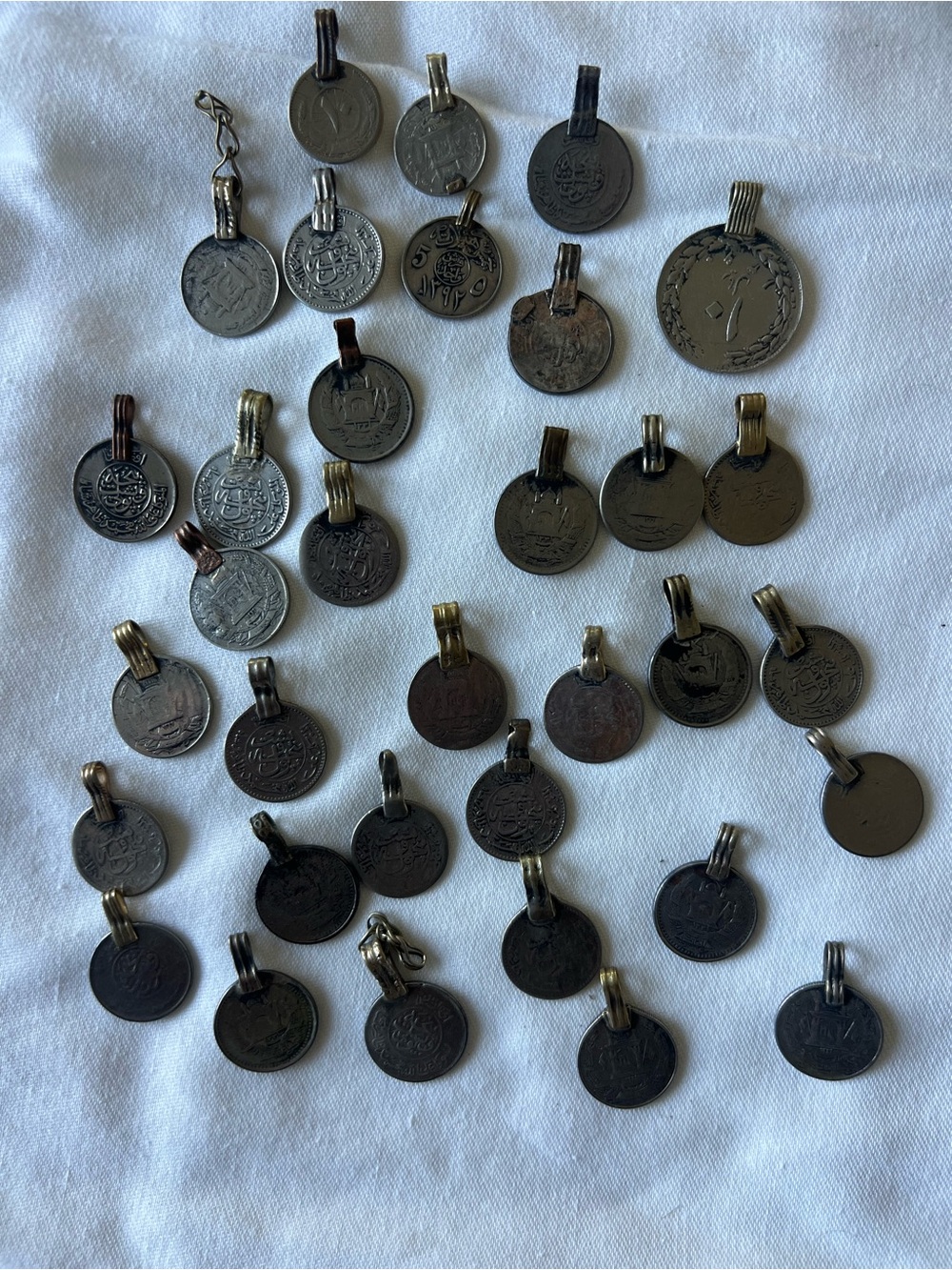 Assorted- 34-Piece Mixed Coin Pendant Lot – Boho Jewelry Making Charms